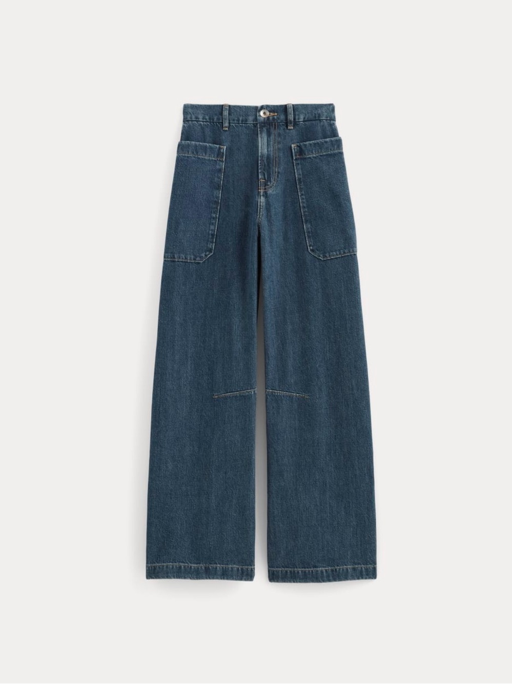Everlane The Gardener Pull-On Jean Mid Indigo Wide Barrel Leg Size 28R NWOT - Picture 11 of 16